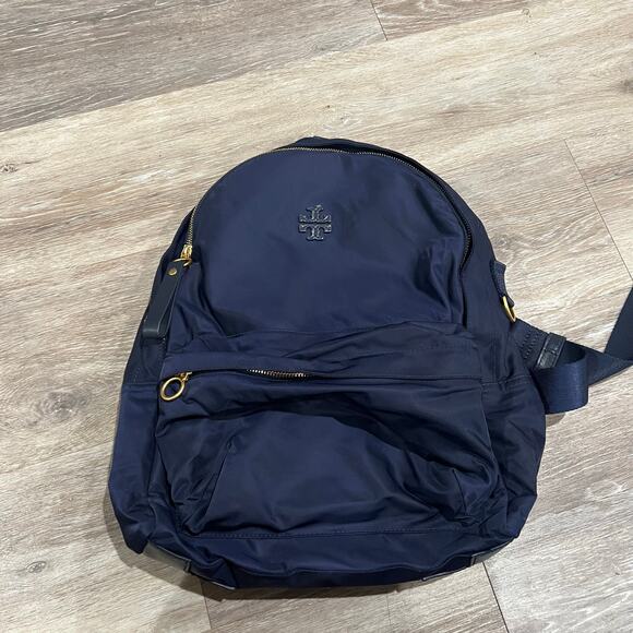 Tory Burch Navy Blue Nylon Backpack - Picture 4 of 9